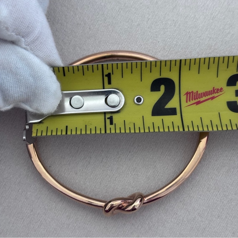 Kate Spade New York Rose-Gold Tone Love Me Knot Bangle Bracelet - Picture 6 of 6